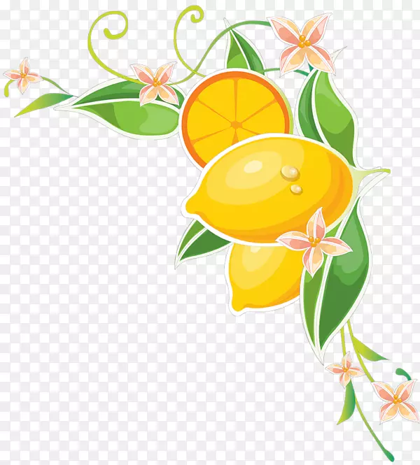 柠檬汁剪辑艺术-芒果剪贴画