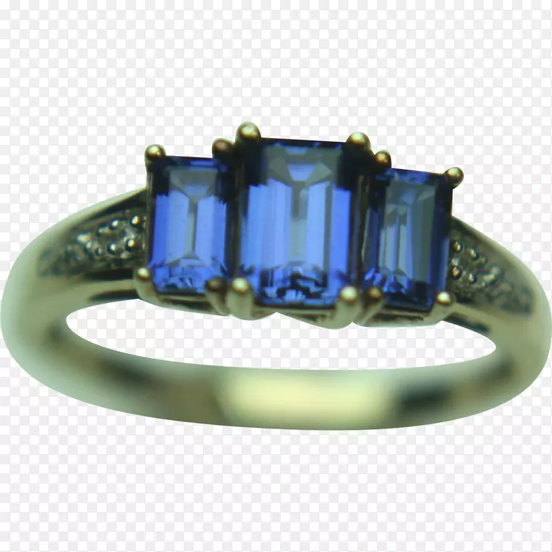 蓝宝石珠宝戒指彩色黄金宝石-蓝宝石