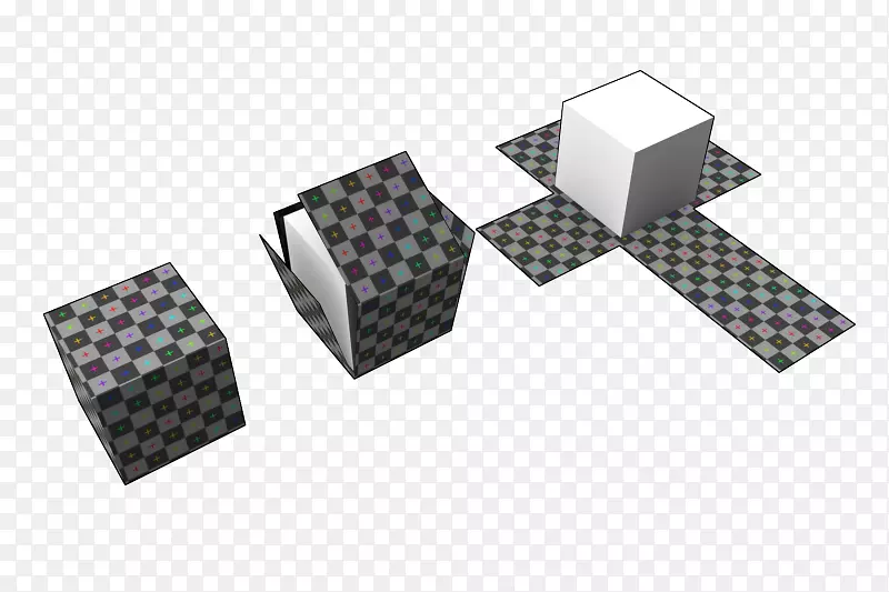 UV贴图纹理映射立方体三维建模三维计算机图形-折纸效果