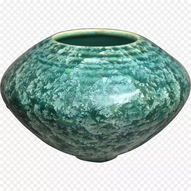 陶瓷釉花瓶绿釉陶器花瓶