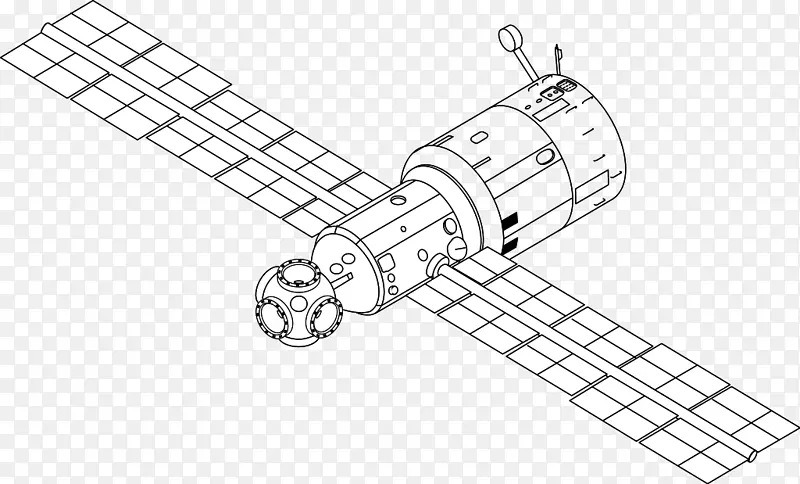 国际空间站mir-2 mir核心舱绘制载人飞船