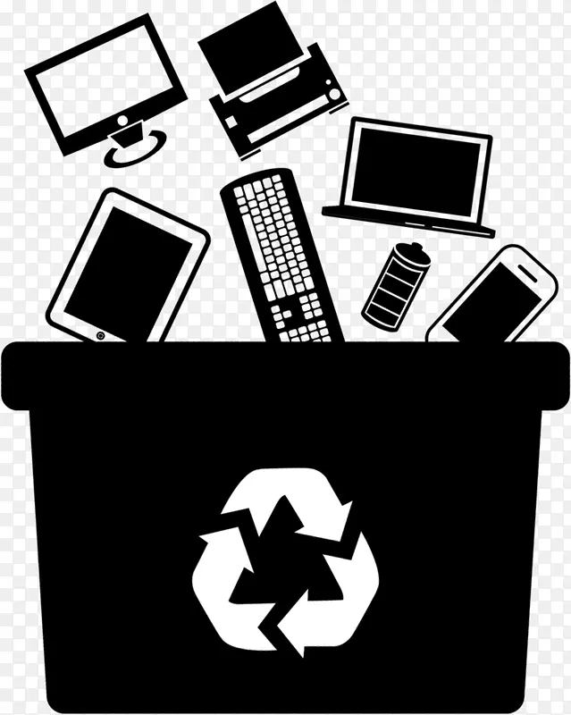 电子废物电脑回收符号
