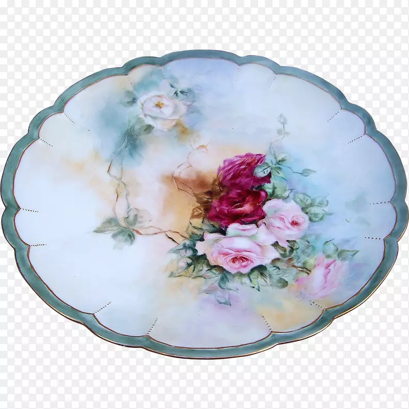 餐具盘瓷花用手绘花卉材料