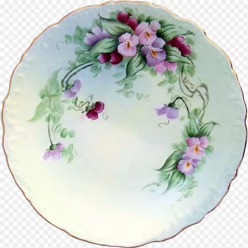 餐具盘板陶瓷碟.手绘花卉材料