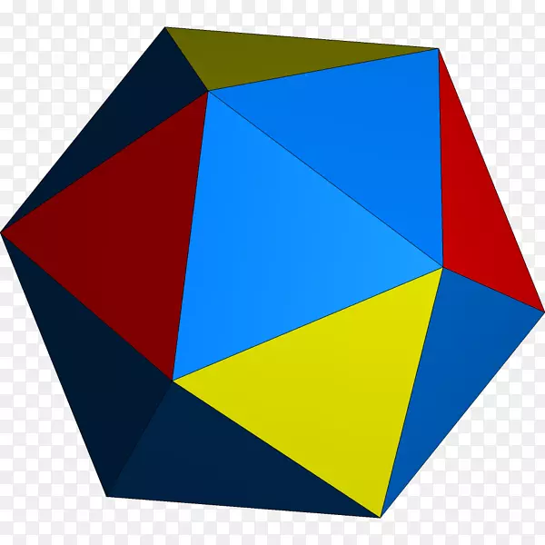 均匀多面体八面体二十面体交替-三维纸