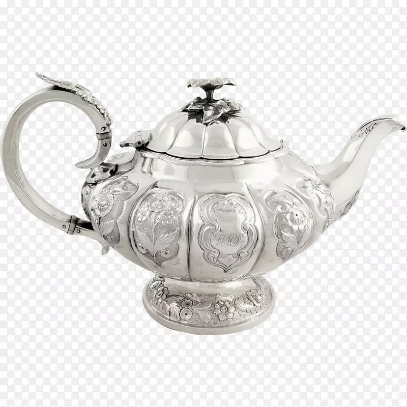 茶壶纯银标志古董银