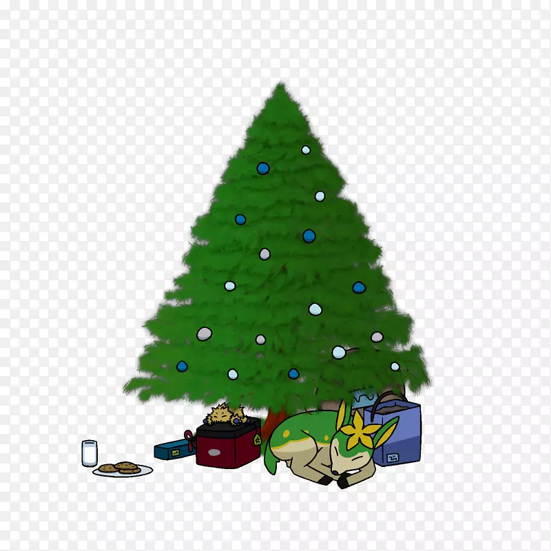 云杉，冷杉，圣诞树，圣诞装饰.礼物堆