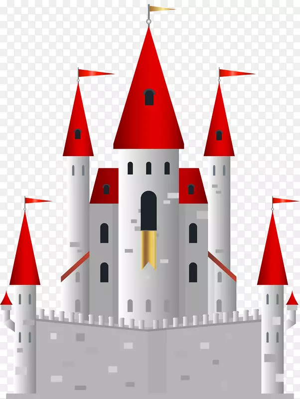 中世纪城堡童话防御工事剪贴画童话城堡