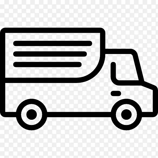 货车、电脑图标、皮卡-送货员和送货车辆