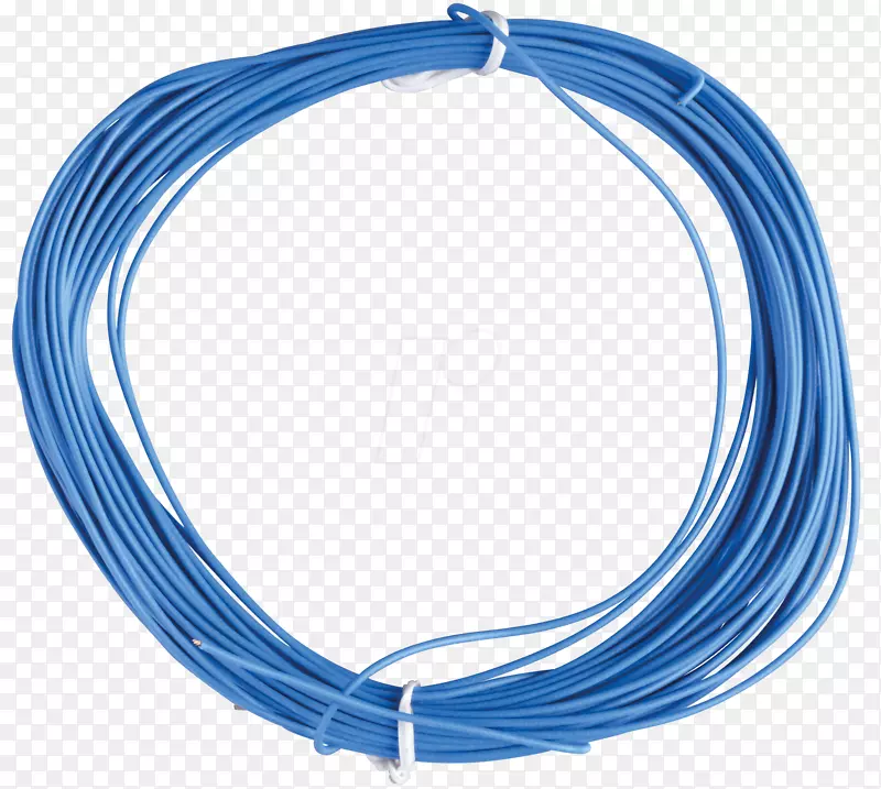 电子电缆线蓝色电力