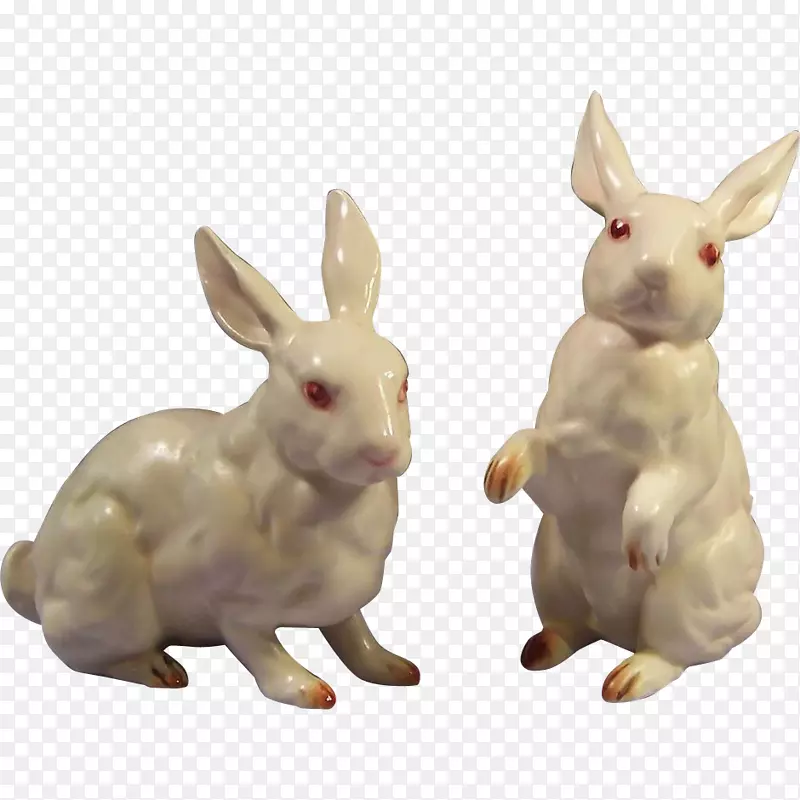 家养兔雕像宠物-复古兔