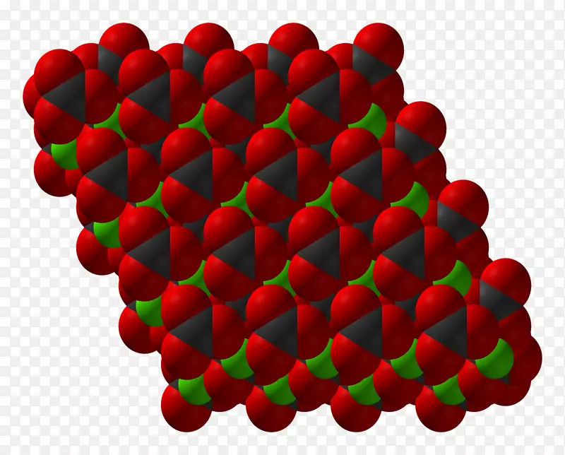 碳酸钙空间填充模型晶体科学