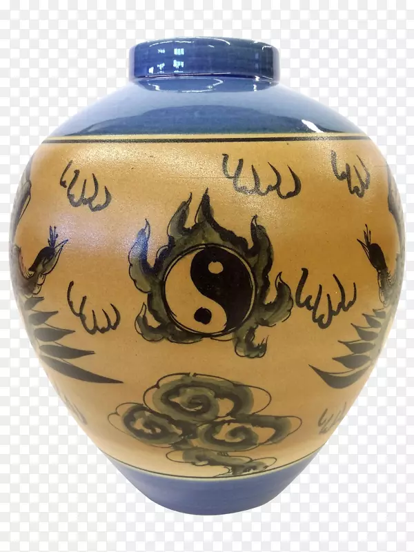 陶瓷花瓶钴蓝陶器花瓶