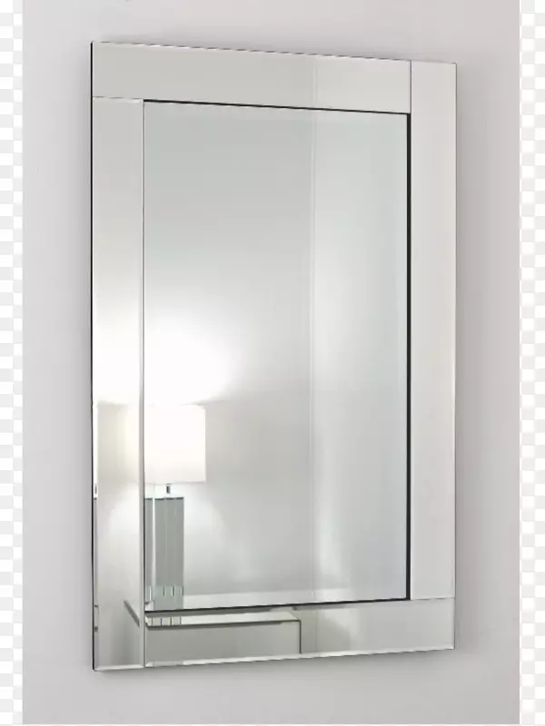 镜面矩形玻璃浴室柜.矩形条