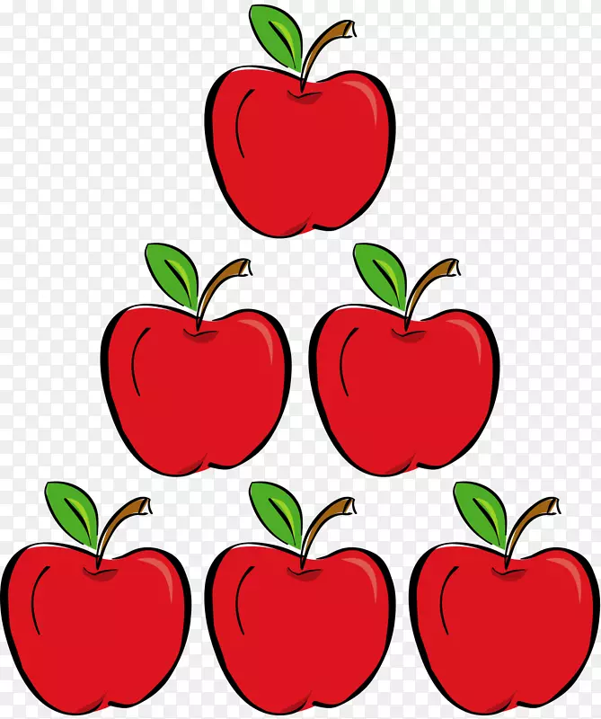 苹果篮子卡通剪贴画-苹果6