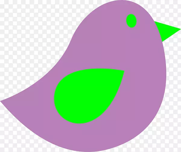 爱鸟剪贴画-画紫色鸟