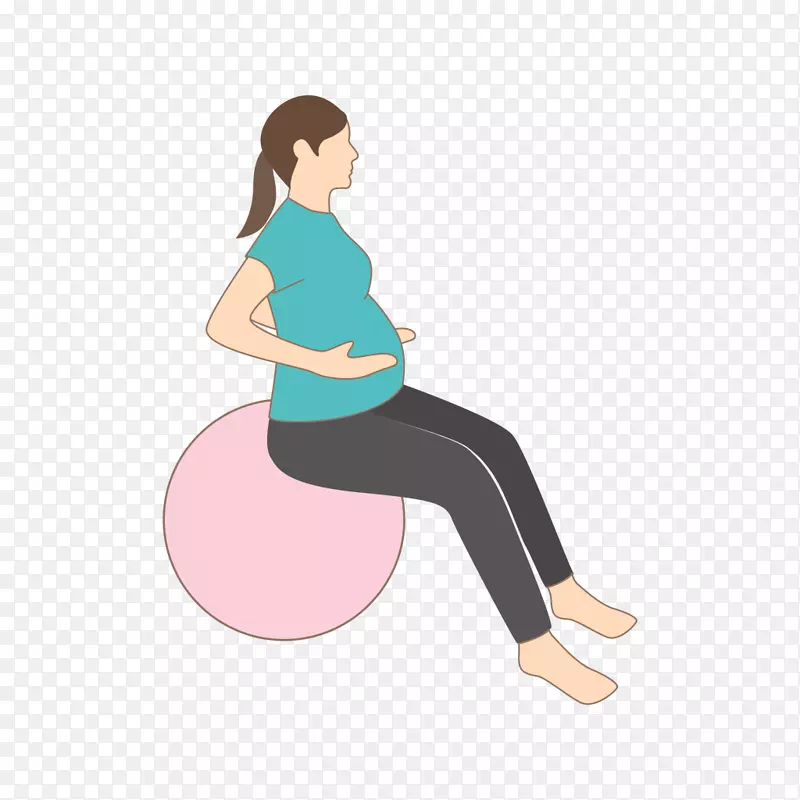 运动球怀孕妇女普拉提-怀孕