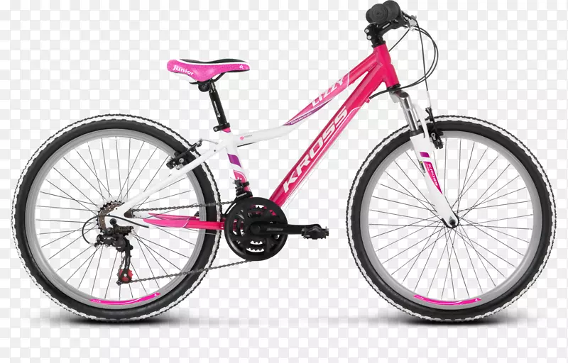 自行车车架Krossa岛野刹车-粉红色自行车