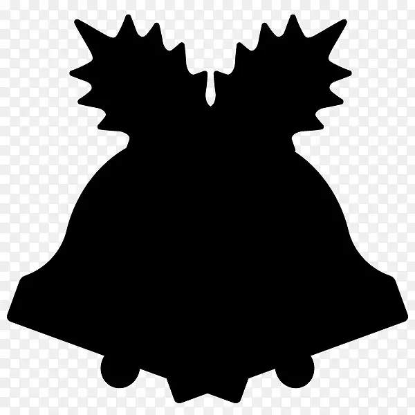 圣诞黑白单色画-穆沙夫徽标装饰品