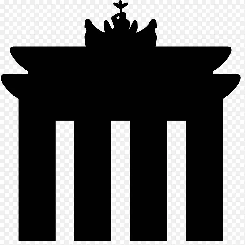 勃兰登堡门纪念碑地标.柱