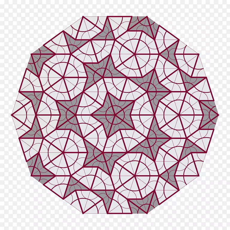 彭罗斯三角，彭罗斯瓷砖，镶嵌几何学，非周期镶嵌-三维太阳