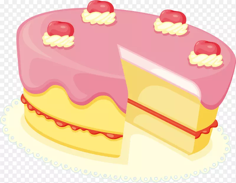 奶油糖霜和冰敷蛋糕夹艺术-创意蛋糕插图