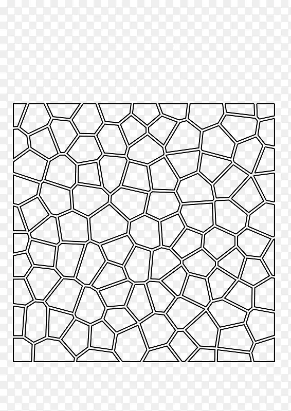 Voronoi图镶嵌二维空间圆图形简单
