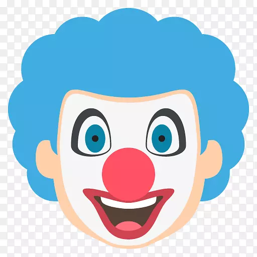 Emojipedia小丑可爱的狗脸-硬剪贴画