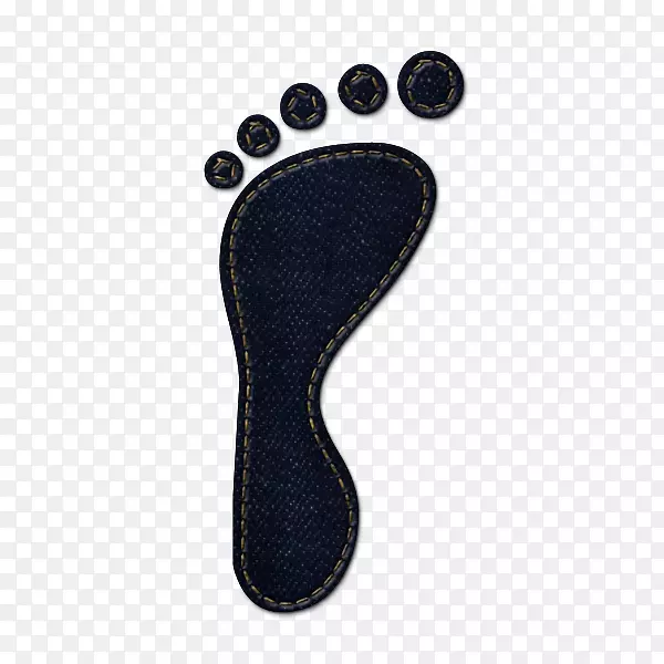 脚印电脑图标鞋脚特写
