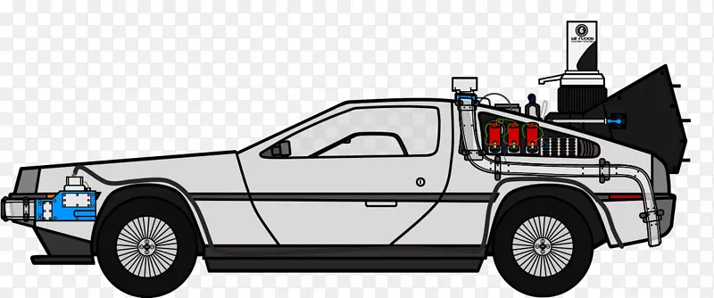 DeLorean DMC-12 DR.埃米特布朗德洛伦时光机德洛伦汽车公司回到未来-卡通缝纫机