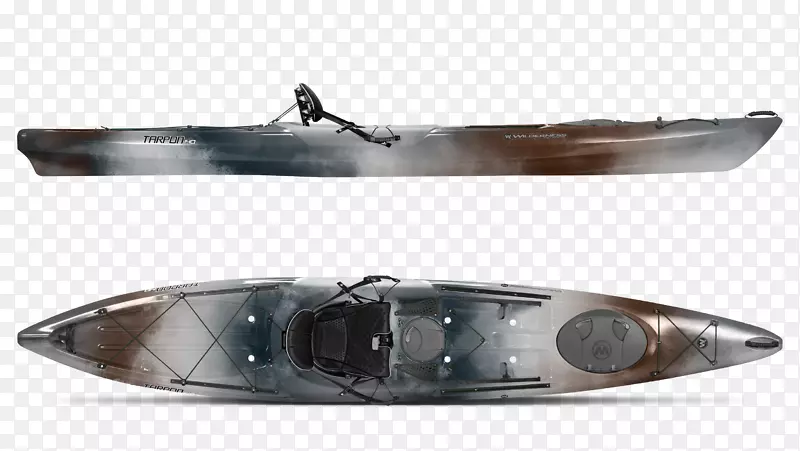 独木舟坐在船头划桨舵材料