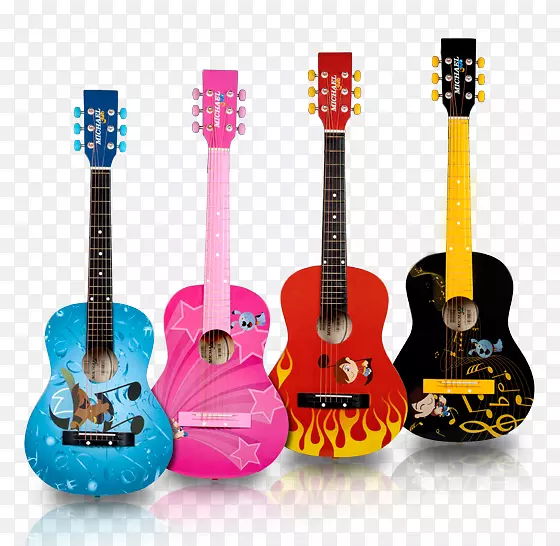吉他四弦琴古典吉他乐器五颜六色吉他