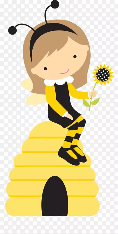 大黄蜂蜜蜂蜂巢剪贴画-可爱卡通厨师