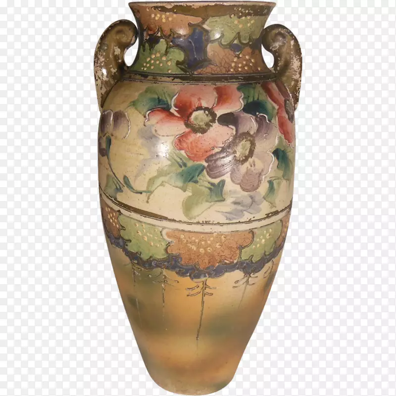 花瓶陶瓷陶罐手绘花卉材料