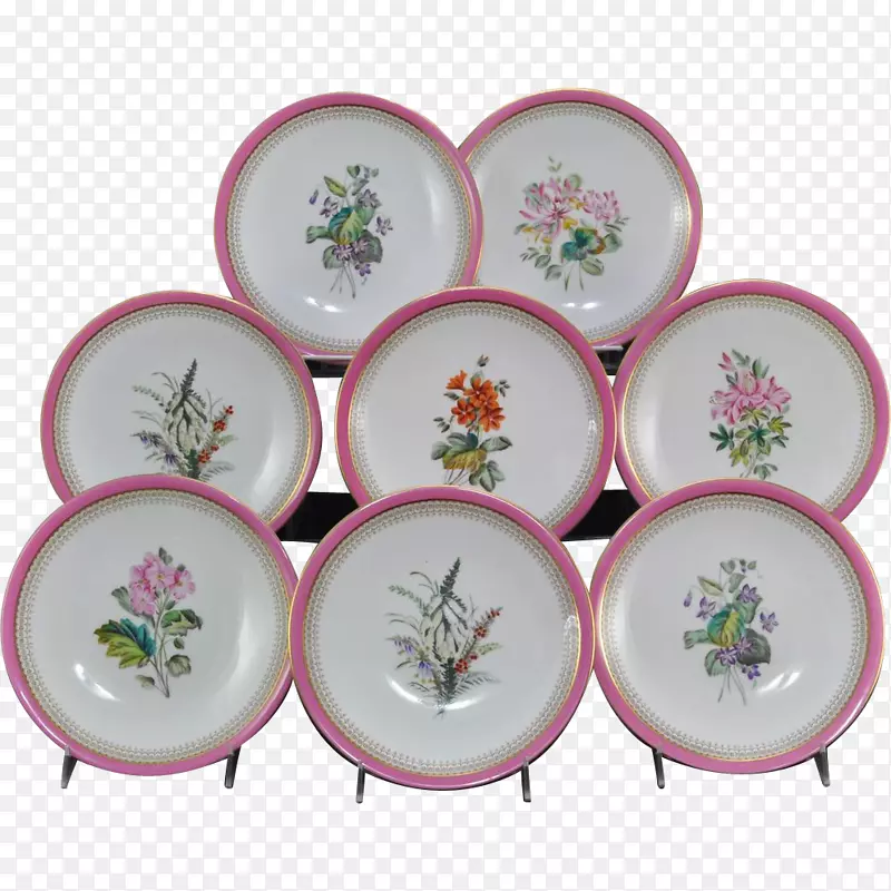 盘子瓷餐具.手绘花卉材料