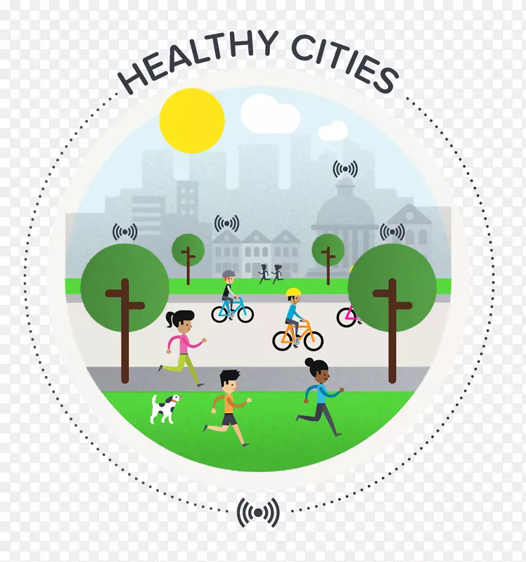 健康城市健康社区设计未来城市弹射器-多相框