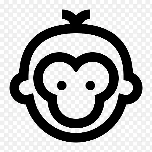 电脑图标猴子常见的黑猩猩剪贴画-猴子年