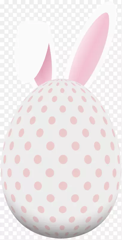复活节兔子复活节彩蛋-粉红色兔子耳朵