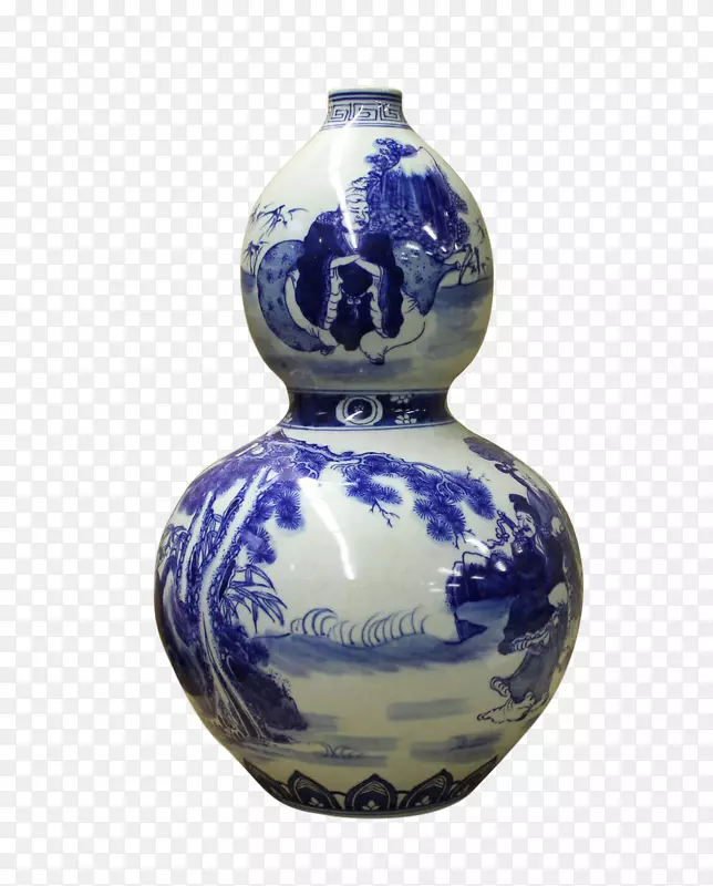 陶瓷花瓶钴蓝白陶器青花瓷碗
