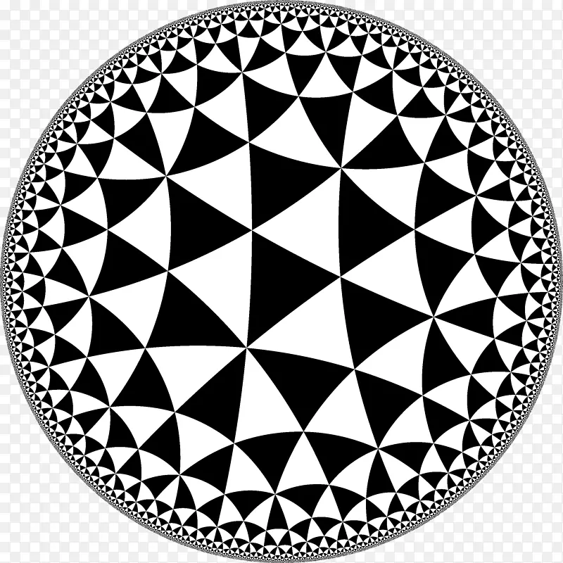 圆极限Ⅲ镶嵌几何数学.圆形图案