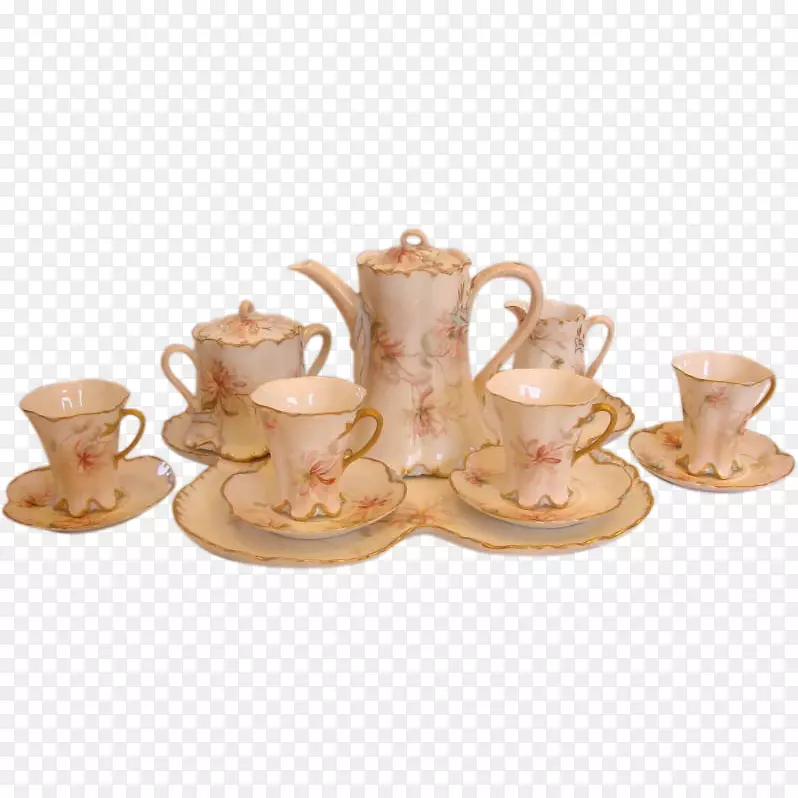 餐具碟咖啡杯陶瓷茶壶手绘茶杯