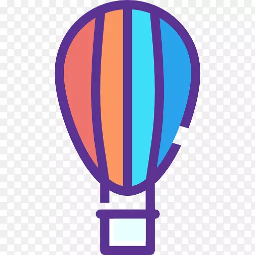 热气球紫钴蓝滑翔降落伞