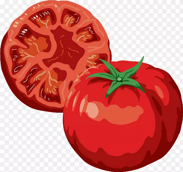 李子番茄比萨饼蔬菜意大利料理-番茄蛋糕