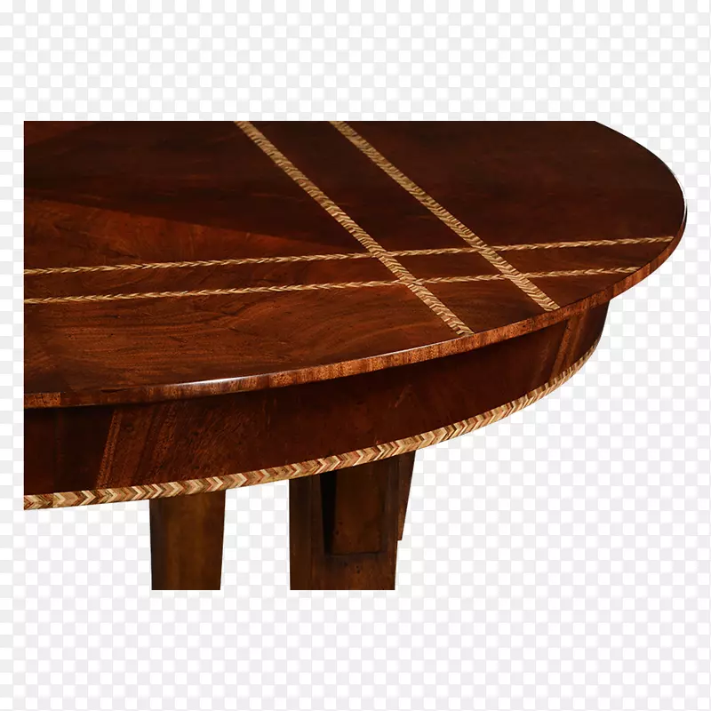 家具，木头，污渍咖啡桌，清漆.一张四条腿的圆桌