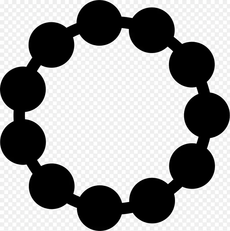 珠子手镯设计电脑图标珠宝.黑色珠子