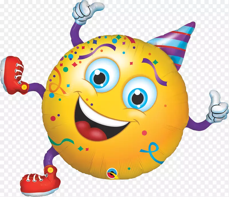 笑脸表情气球派对帽子微笑婴儿奶