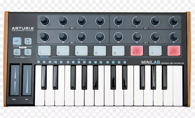 阿图里亚小混血MIDI控制器MIDI键盘声音合成器-弹钢琴