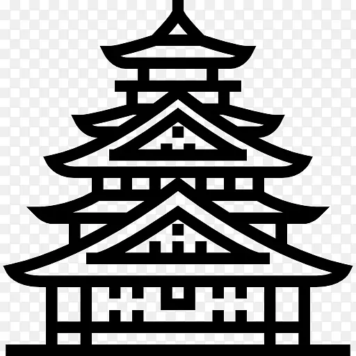 大阪城堡电脑图标剪辑艺术-大阪城堡