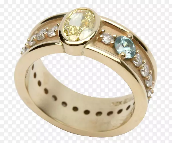 结婚戒指，钻石色，金色，永恒戒指-锆石