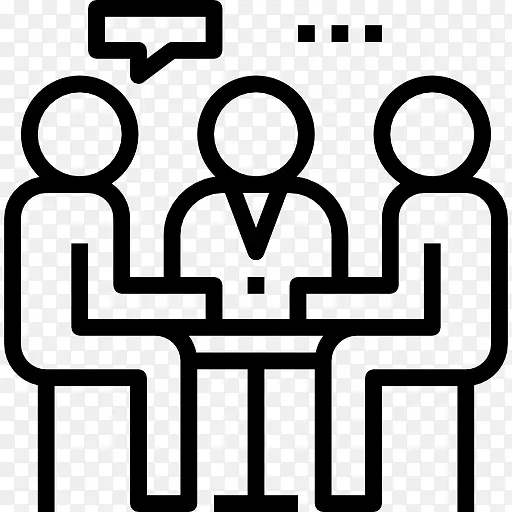 电脑图标讨论小组-商务会议